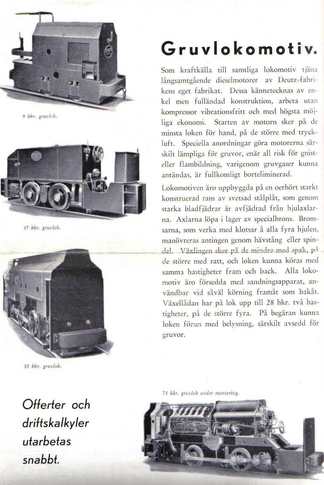 Gruvlokomotiv Deutz   1930 talet 1