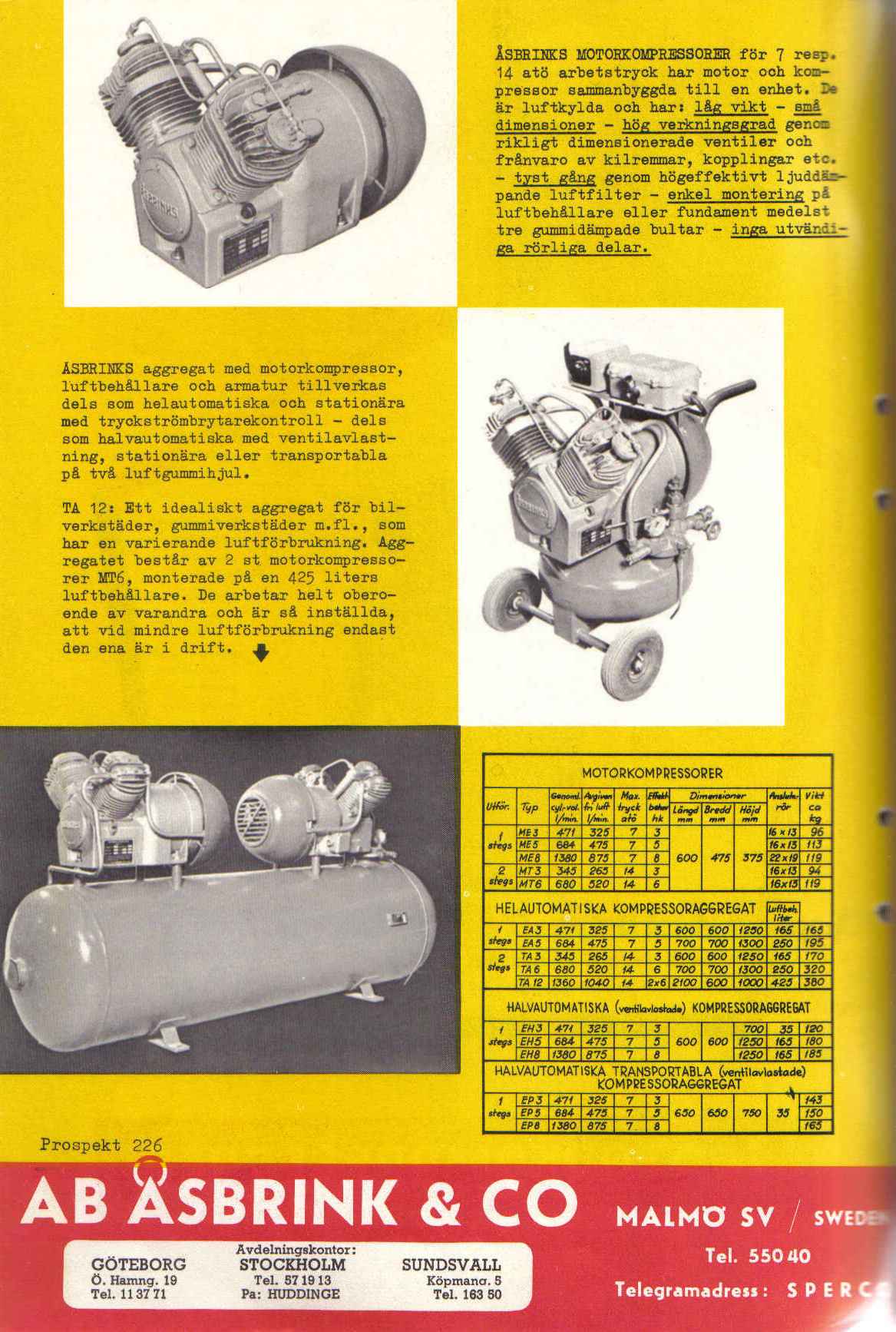 Motorkompressorer  1950 70 talet 1