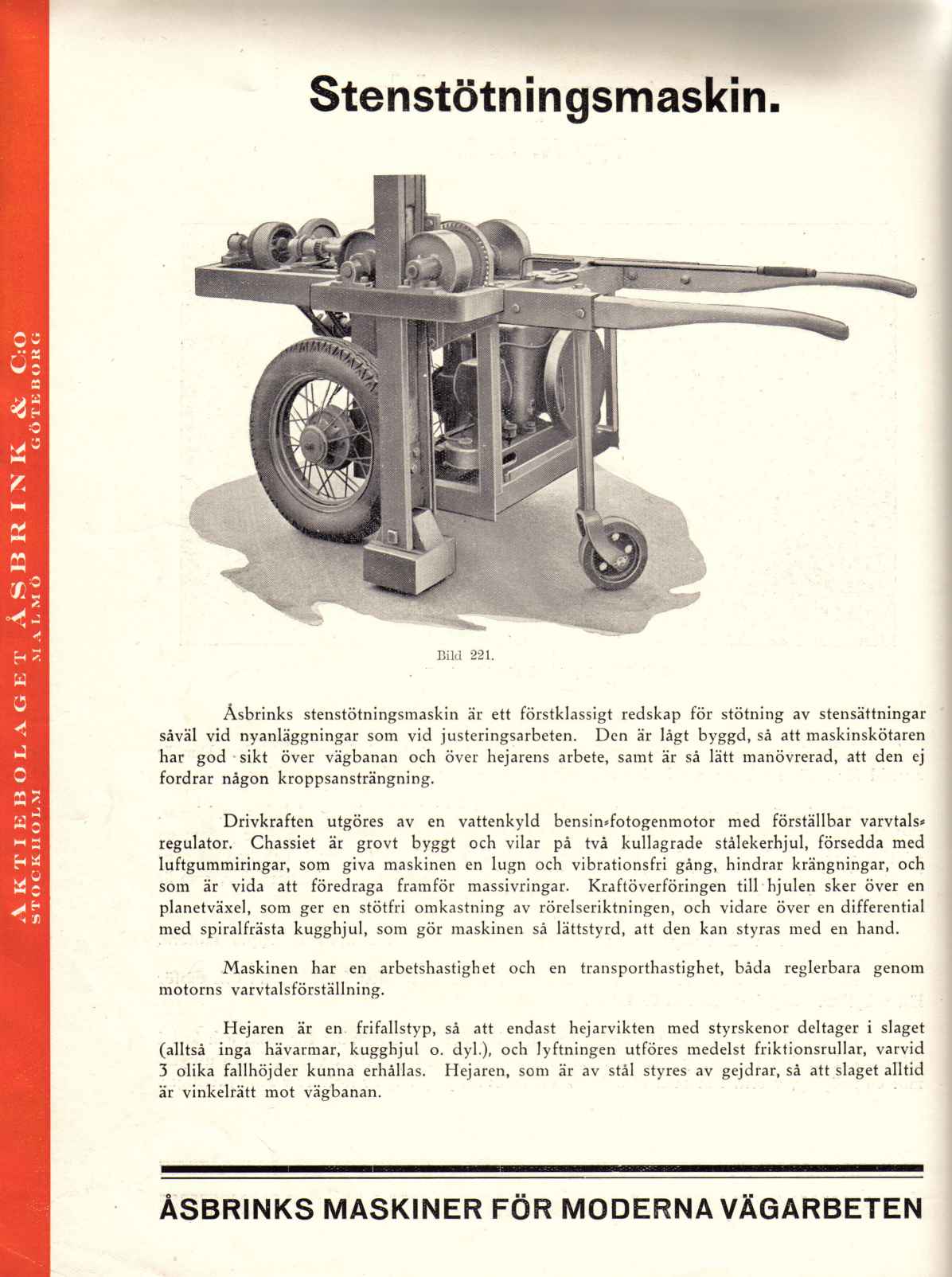 Stenstötningsmaskin  1946 1